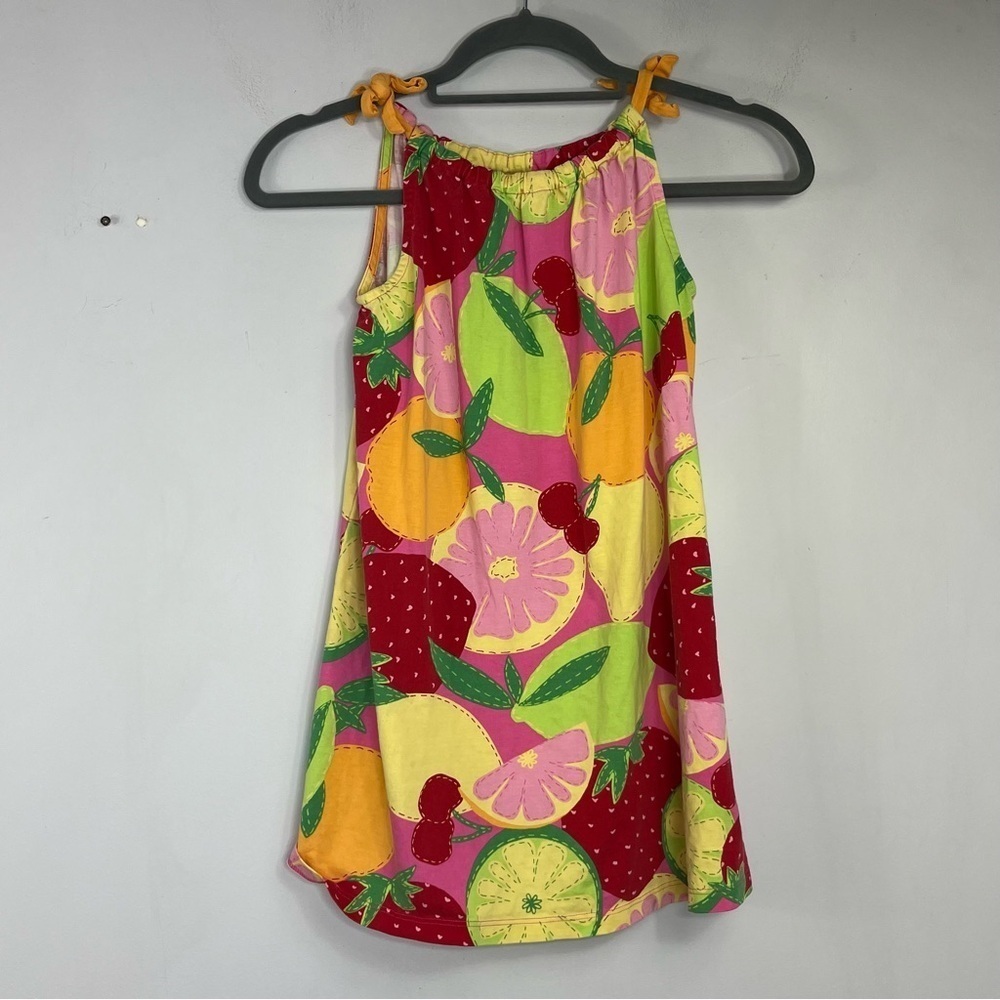 Hanna Andersson Size 120 Girls' Citrus Swing Tie Dress Cotton CCB